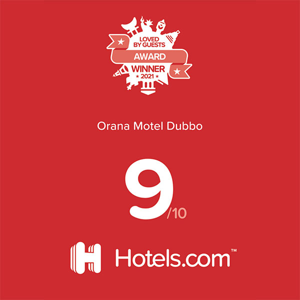 Hotels.com traveller Review Awards - 9 out of 10 Orana Motel
